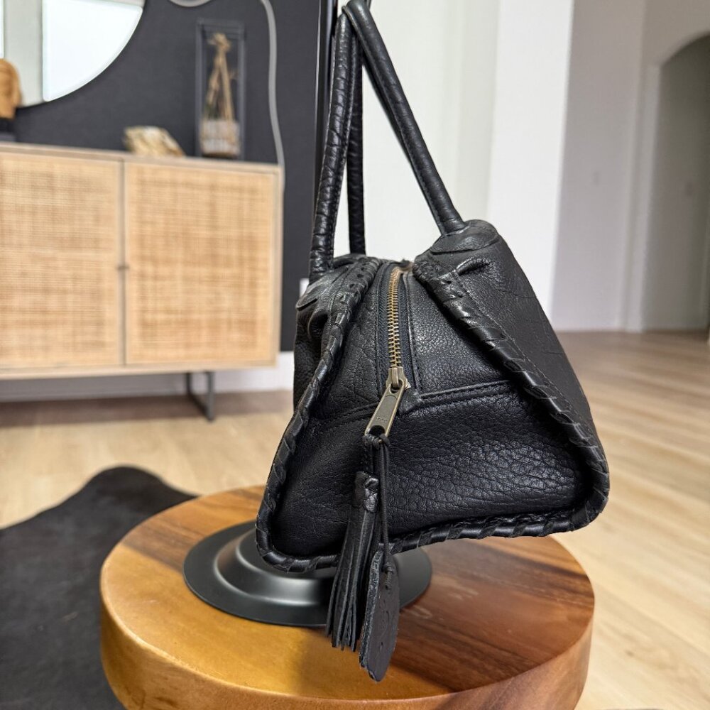 Ibiza Black Leather Handbag - Picture 3 of 12